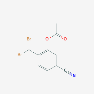 5-Cyano-2-(dibromomethyl)phenyl acetate