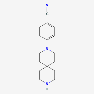 molecular formula C16H21N3 B1611293 4-(3,9-Diazaspiro[5.5]undecan-3-yl)benzonitrile CAS No. 352445-68-2