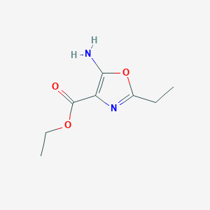 molecular formula C8H12N2O3 B1611325 ETHYL 5-AMINO-2-ETHYLOXAZOLE-4-CARBOXYLATE CAS No. 86186-69-8