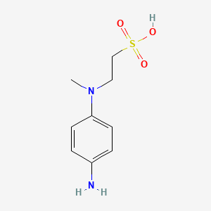 molecular formula C9H14N2O3S B1611334 N-METHYL-N-4-AMINOPHENYLTAURINE CAS No. 6253-69-6