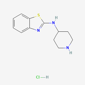 molecular formula C12H15N3S B1611373 N-(Piperidin-4-yl)benzo[d]thiazol-2-amine hydrochloride CAS No. 1188265-79-3