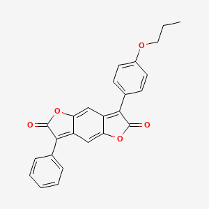 molecular formula C25H18O5 B1611407 Benzo[1,2-b:4,5-b']difuran-2,6-dione, 3-phenyl-7-(4-propoxyphenyl)- CAS No. 79694-17-0
