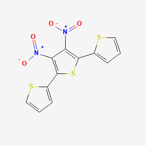 molecular formula C12H6N2O4S3 B1611423 2,5-Bis(2-thienyl)-3,4-dinitrothiophene CAS No. 205170-72-5