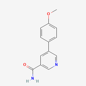 molecular formula C13H12N2O2 B1611427 5-(4-Methoxyphenyl)nicotinamide CAS No. 198345-91-4