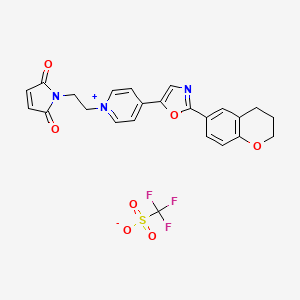1-[2-(Maleimido)ethyl]-4-[2-(3,4-dihydro-2H-1-benzopyran-6-yl)-5-oxazolyl]pyridinium triflate