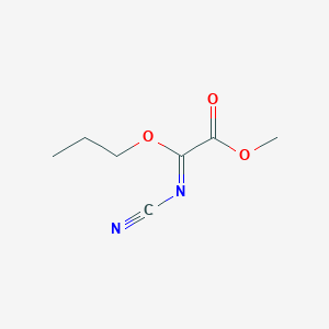 molecular formula C7H10N2O3 B161145 Methyl (2Z)-(cyanoimino)(propoxy)acetate CAS No. 130149-31-4