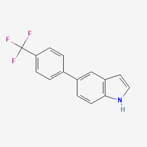 molecular formula C15H10F3N B1611451 5-(4-(Trifluoromethyl)phenyl)-1H-indole CAS No. 163105-69-9