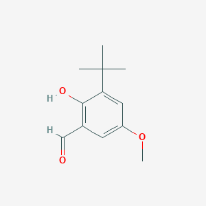 molecular formula C12H16O3 B1611453 3-叔丁基-2-羟基-5-甲氧基苯甲醛 CAS No. 123013-13-8