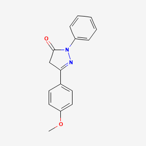 molecular formula C16H14N2O2 B1611455 2,4-Dihydro-5-(4-methoxyphenyl)-2-phenyl-3H-pyrazol-3-one CAS No. 454439-84-0
