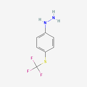 B1611459 Hydrazine, [4-[(trifluoromethyl)thio]phenyl]- CAS No. 88575-32-0