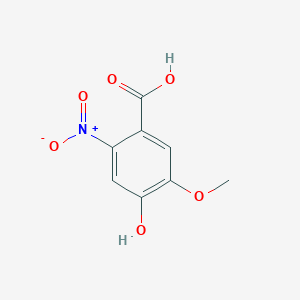 molecular formula C8H7NO6 B1611470 4-Hydroxy-5-methoxy-2-nitrobenzoic acid CAS No. 140647-01-4
