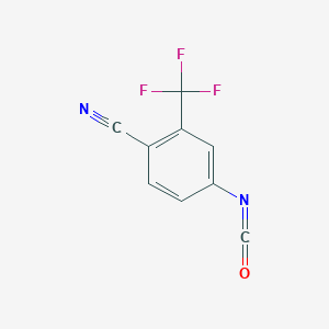 molecular formula C9H3F3N2O B1611472 4-Isocyanato-2-(trifluoromethyl)benzonitrile CAS No. 143782-18-7