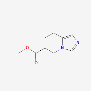 molecular formula C9H12N2O2 B1611482 Methyl 5,6,7,8-tetrahydroimidazo[1,5-a]pyridine-6-carboxylate CAS No. 139183-91-8