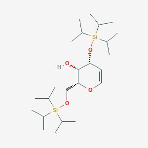 B1611488 (2R,3S,4R)-4-Tri(propan-2-yl)silyloxy-2-[tri(propan-2-yl)silyloxymethyl]-3,4-dihydro-2H-pyran-3-ol CAS No. 201053-37-4