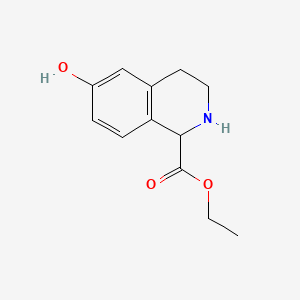molecular formula C12H15NO3 B1611495 Ethyl 6-hydroxy-1,2,3,4-tetrahydroisoquinoline-1-carboxylate CAS No. 780004-18-4