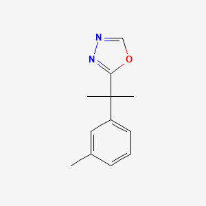 molecular formula C12H14N2O B1611502 2-(2-m-Tolylpropan-2-yl)-1,3,4-oxadiazole CAS No. 1026444-42-7