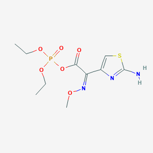 molecular formula C10H16N3O6PS B1611503 Diethoxyphosphoryl (2Z)-2-(2-amino-1,3-thiazol-4-yl)-2-methoxyiminoacetate CAS No. 179258-53-8