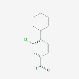 molecular formula C13H15ClO B1611507 3-Chloro-4-cyclohexylbenzaldehyde CAS No. 40891-68-7
