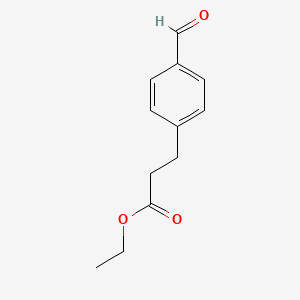 molecular formula C12H14O3 B1611522 3-(4-甲酰基苯基)丙酸乙酯 CAS No. 445483-72-7