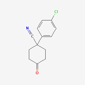 molecular formula C13H12ClNO B1611526 1-(4-Chlorophenyl)-4-oxocyclohexanecarbonitrile CAS No. 25115-75-7