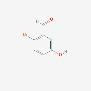 molecular formula C8H7BrO2 B1611528 2-Bromo-5-hydroxy-4-methylbenzaldehyde CAS No. 57295-31-5