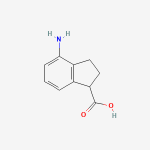 molecular formula C10H11NO2 B1611531 4-Amino-2,3-dihydro-1H-indene-1-carboxylic acid CAS No. 61346-59-6