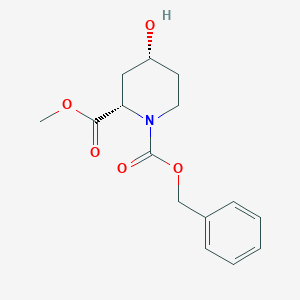 molecular formula C15H19NO5 B161155 CIS-4-HYDROXY-PIPERIDINE-1,2-DICARBOXYLIC ACID 1-BENZYL ESTER 2-METHYL ESTER CAS No. 133192-45-7