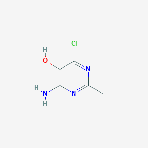 molecular formula C5H6ClN3O B1611572 4-Amino-6-chloro-2-methylpyrimidin-5-ol CAS No. 38953-43-4
