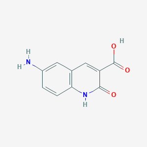 molecular formula C10H8N2O3 B1611579 6-Amino-2-oxo-1,2-dihydroquinoline-3-carboxylic acid CAS No. 85870-50-4