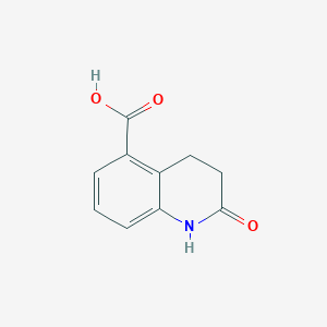 molecular formula C10H9NO3 B1611594 2-Oxo-1,2,3,4-tetrahydroquinoline-5-carboxylic acid CAS No. 88371-29-3
