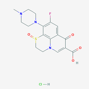 molecular formula C17H19ClFN3O4S B161161 Rufloxacinsulfoxide CAS No. 132843-25-5