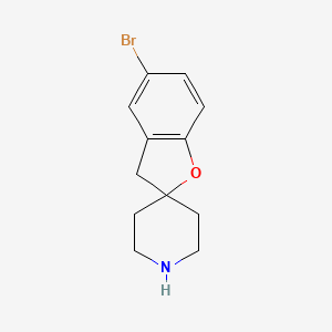 molecular formula C12H14BrNO B1611612 5-Bromo-3H-spiro[benzofuran-2,4'-piperidine] CAS No. 91830-17-0
