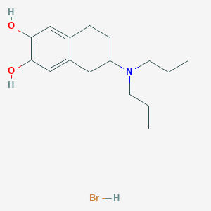 molecular formula C16H26BrNO2 B1611624 6-(Dipropylamino)-5,6,7,8-tetrahydronaphthalene-2,3-diol;hydrobromide CAS No. 62421-17-4