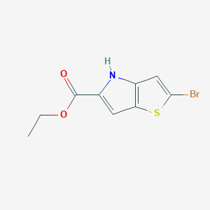 molecular formula C9H8BrNO2S B161163 2-溴-4H-噻吩并[3,2-b]吡咯-5-羧酸乙酯 CAS No. 238749-50-3