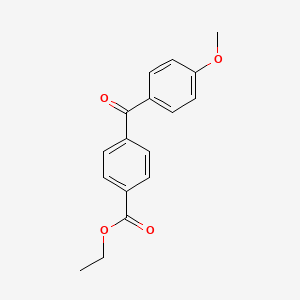 molecular formula C17H16O4 B1611631 4-Carboethoxy-4'-methoxybenzophenone CAS No. 67205-87-2