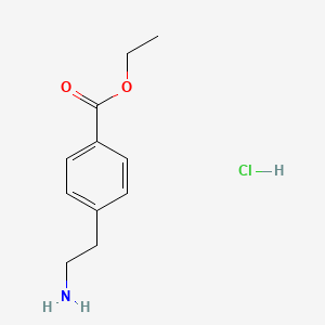 molecular formula C11H16ClNO2 B1611636 Ethyl 4-(2-aminoethyl)benzoate hydrochloride CAS No. 64353-34-0