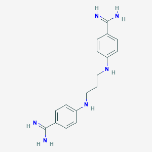 molecular formula C17H22N6 B161164 4,4'-1,3-Propanediyldiimino)bis-benzenecarboximidamide CAS No. 125880-81-1