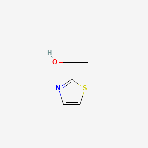 molecular formula C7H9NOS B1611640 1-(Thiazol-2-yl)cyclobutanol CAS No. 362718-83-0