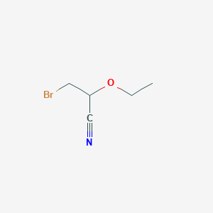 molecular formula C5H8BrNO B1611646 3-Bromo-2-ethoxypropanenitrile CAS No. 87271-69-0