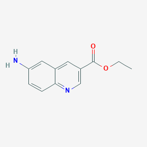 molecular formula C12H12N2O2 B1611657 Ethyl 6-aminoquinoline-3-carboxylate CAS No. 21872-92-4