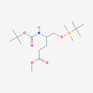 Methyl 4-[(tert-butoxycarbonyl)amino]-5-{[tert-butyl(dimethyl)silyl]oxy}pentanoate