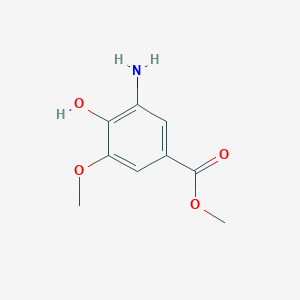 molecular formula C9H11NO4 B1611663 Methyl 3-amino-4-hydroxy-5-methoxybenzoate CAS No. 92643-72-6