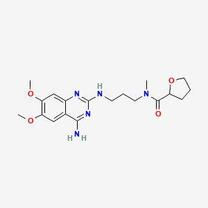 molecular formula C19H27N5O4 B1611665 N-(3-((4-Amino-6,7-dimethoxyquinazolin-2-yl)amino)propyl)-N-methyltetrahydrofuran-2-carboxamide CAS No. 98902-34-2