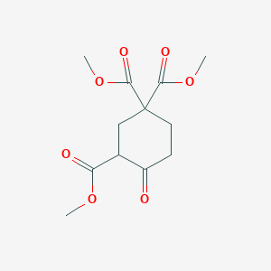 molecular formula C12H16O7 B1611667 Trimethyl 4-oxocyclohexane-1,1,3-tricarboxylate CAS No. 80269-67-6