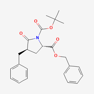 molecular formula C24H27NO5 B1611690 2-苄基-1-叔丁基(2S,4R)-4-苄基-5-氧代吡咯烷-1,2-二羧酸酯 CAS No. 203645-44-7