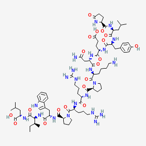 molecular formula C80H122N22O19 B1611698 Neurotensin, trp(11)- CAS No. 75644-95-0