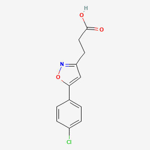 molecular formula C12H10ClNO3 B1611712 5-(4-Chlorophenyl)isoxazole-3-propionic acid CAS No. 870704-00-0