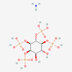 molecular formula C6H19NO18P4 B1611716 Azane;[(1R,2R,3R,4S,5R,6R)-2,3-dihydroxy-4,5,6-triphosphonooxycyclohexyl] dihydrogen phosphate CAS No. 91796-88-2
