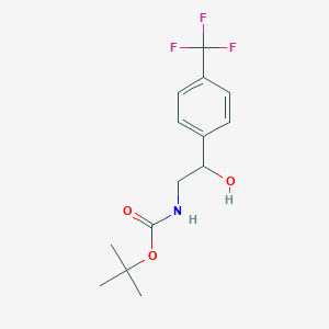 molecular formula C14H18F3NO3 B1611717 tert-Butyl (2-hydroxy-2-(4-(trifluoromethyl)phenyl)ethyl)carbamate CAS No. 864539-94-6