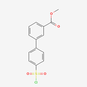 molecular formula C14H11ClO4S B1611718 4'-Chlorosulfonyl-biphenyl-3-carboxylic acid methyl ester CAS No. 939761-08-7